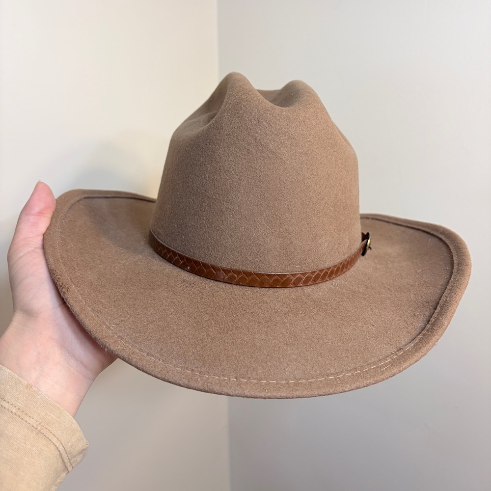 Wool Cowboy Hat with Leather Band